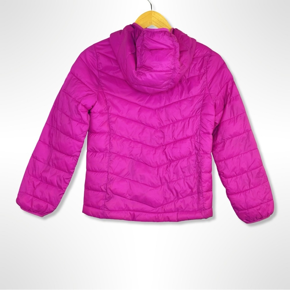 Gap Kids Pink Puffer Jacket Hooded Primaloft Down Alternative Coat Girls XL - Picture 3 of 8